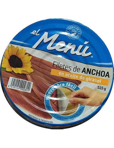 EL MENÚ FILETES DE ANCHOAS EN ACEITE LATA 515 gr
