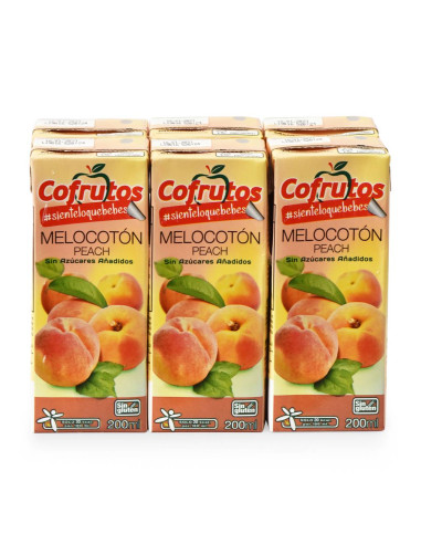 COFRUTOS ZUMITOS DE MELOCOTÓN S/AZÚCAR 200mlx6