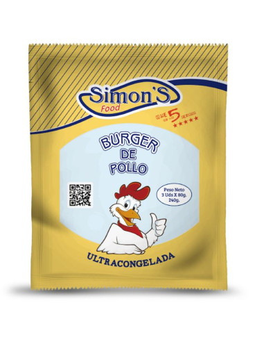SIMON´S HAMBURGUESAS DE POLLO PACK 3X80 gr