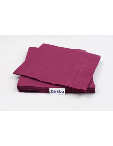 ZAMBÚ SERVILLETA BURDEOS 40*40 DOBLE CAPA
