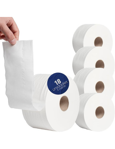 PAPEL HIGIÉNICO INDUSTRIAL DOBLE CAPA 18 ROLLOS